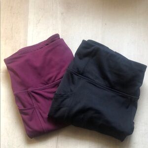 Mondetta Black and Burgundy Activewear Pants